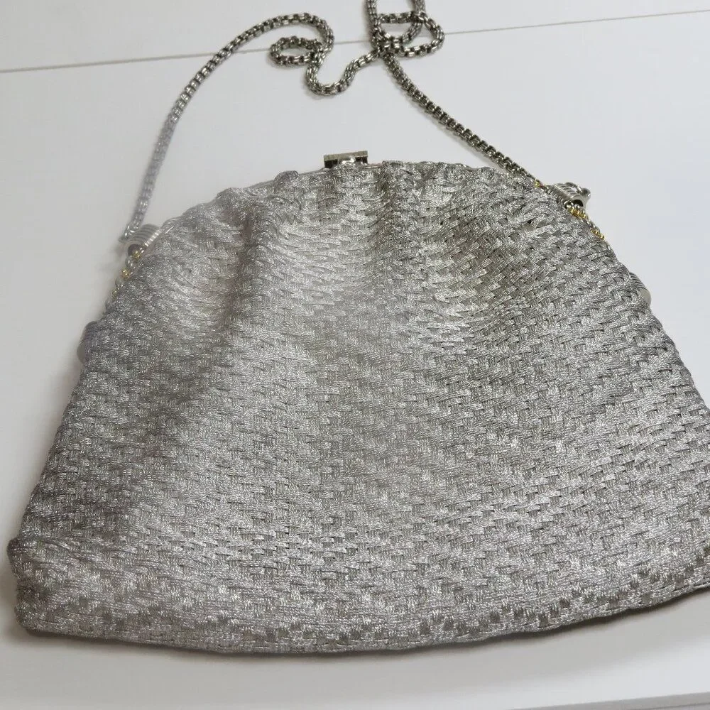 FENDI  Silver String Knotted Extremely Rare Vintage Bag